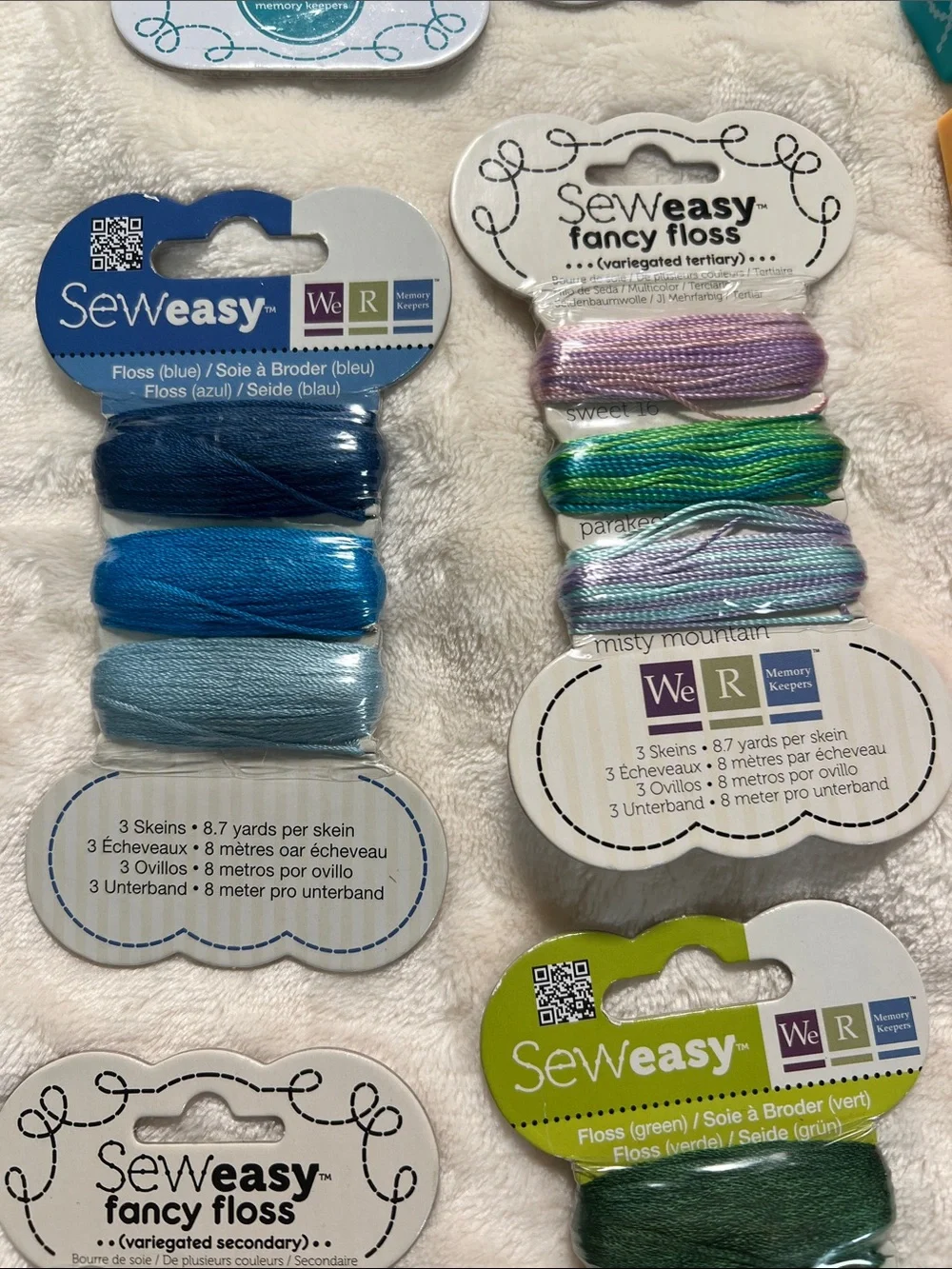 Sewing & Embroidery Notions Kit with Colorful Threads and Tools for Card Making